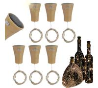 Générique Solar Wine Bottle Lights - 6 Piece LED Cork Fairy Lights