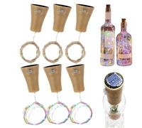 Générique Solar Wine Bottle Lights 6 Pieces Waterproof - DIY Decoration
