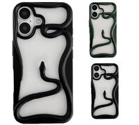 Générique Solid Color Electroplated Snake-Pattern Phone Case,Cool 3D Snake Hollow Dissipate Heat Phones Cases,Snakes Phone Cases for Iphone16/15/14/13/12/11 Pro Max