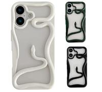 Générique Solid Color Electroplated Snake-Pattern Phone Case,Cool 3D Snake Hollow Dissipate Heat Phones Cases,Snakes Phone Cases for Iphone16/15/14/13/12/11 Pro Max