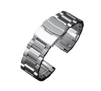 Générique Solid Stainless Steel Watch Band Universal Bracelet for 18mm 19mm 20mm 21mm 22mm 24mm 25mm Belt Accessories(Silver,18mm)