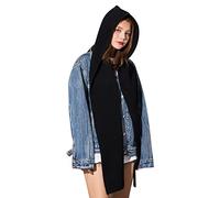 Générique Solide 2 en 1 tricot écharpe à capuche ensemble hiver melon casquette chaud épais câble tricoté chapeau écharpe ensemble extensible athlétique chapeaux Poignet Cuisine Ancienne