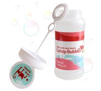 Générique Solution Bulles à l' aux Chats - 120ml Liquide Huile Naturelle, Jouet Interactif Parfumé pour Félins et Chatons | Savon Non Toxique Sûr pour Jeu Amusant Intérieur ou Extérieur