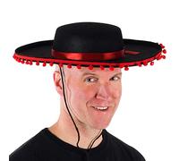 Générique Sombrero Mexicain - Chapeaux De Fête, Grand Chapeau Sombrero Avec Boule | Accessoire De Costume De Cosplay Flamenco À Large Bord Pour Hommes Et Femmes, Tenue Espagnole À Ajouter Pour Les