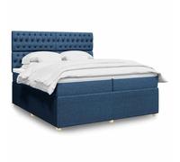 Générique Sommier à Lattes de lit avec Matelas Bleu 200x200 cm Tissu,Lits & Cadres de lit,123.08KG-3292176