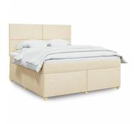 Générique Sommier à Lattes de lit avec Matelas Crème 180x200 cm Tissu,Lits & Cadres de lit,111.14KG-3293657