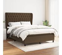 Générique Sommier à Lattes de lit avec Matelas Marron foncé 140x190 cm,Lits & Accessoires,Lits & Cadres de lit-3128200