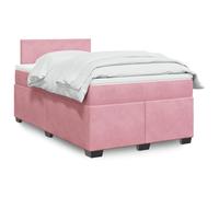 Générique Sommier à Lattes de lit avec Matelas Rose 120x190 cm Velours,Lits & Cadres de lit,78.13KG-3288557