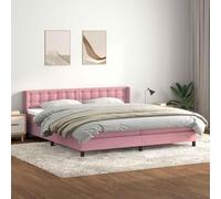 Générique Sommier à Lattes de lit avec Matelas Rose 180x220 cm Velours,Lits & Cadres de lit,84.25KG-3318506