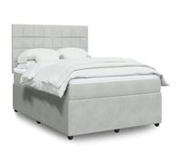 Générique Sommier à Lattes de lit et Matelas Gris Clair 160x200cm Velours,Lits & Cadres de lit,104.16KG-3292382