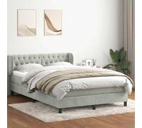 Générique Sommier à Lattes de lit et Matelas Gris Clair 160x210cm Velours,Meubles,Lits & Accessoires,Lits & Cadres de lit,Gris,70.4 KG,3317781