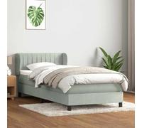 Générique Sommier à Lattes de lit et Matelas Gris Clair 80x210 cm Velours,Meubles,Lits & Accessoires,Lits & Cadres de lit,Gris,42.15 KG,3317673