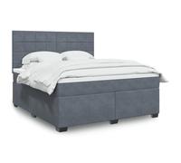 Générique Sommier à Lattes de lit et Matelas Gris foncé 180x200cm Velours,Lits & Cadres de lit,109.78KG-3290979