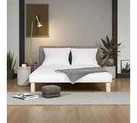 Générique Sommier Wyatt Blanc(110x200cm) Pieds Offert. Fabrication Francaise