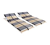 Générique Sommiers à Lattes sans Matelas 2 pcs avec 42 Lattes 90x200 cm,Lits & Accessoires,Lits & Cadres de lit-3051436