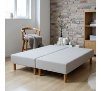 Générique Sommiers Wyatt Gris 140x200cm (2x70x200cm) Pieds Offert. Fabrication Francaise