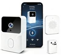 Générique Sonnette sans Fil, Sonnette caméra1080p,Surveillance de Vision Nocturne HD,interphone à Domicile,Support de sécurité Intelligent,Sonnette vidéo WiFi po4589