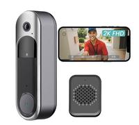 Générique Sonnette Vidéo sans Fil 1080P HD, Vision 180° & IA Intelligente,Anti-Intrusion, Détection Colis, Installation Facile, Autonome, Carte SD et Stockage Cloud, sans Abonnement Obligatoire