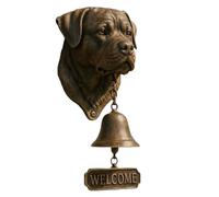 Générique Sonnettes Amusantes pour Chien, Carillon Décoratif Rustique Vintage À Fixer Au Mur,Décoration Murale avec Cloche en Forme De Tête De Chien, pour Porche Jardin Cour Maison