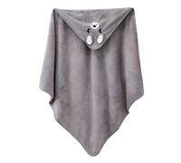 Générique Sortie de Bain Bebe Personnalisée avec Nom Brodé, Cape De Bain Bebe, Serviette de Bain Bebe, Sûr Doux et Confortable, Cadeau Naissance Garcon Fille, Cadeau Naissance Personnalisé (Gris)