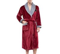 Générique Sortie de Bain Homme,Robes Longues pour Homme Poncho Vintage Chemises nuit vêtements détente léger Toutes les Saisons sauna, douche et plage