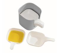 Générique Soucoupe À Sauce Soja, 6 Pièces Bols à Trempette avec Poignée, Plateaux À Ketchup avec Support Plateau À Dip Pour Yaourt Service Commercial Collations Restaurants Cuisine