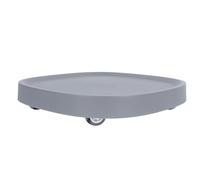 Générique Soucoupe Mobile pour Pot de Fleurs 4 roulettes, Support à Pots en Plastique Épais, Diamètre Intérieur 21,8 Cm, Couleur Gris Foncé, Plateau Stable pour Jardin Intérieur et