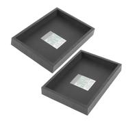 Générique Soucoupe Pot de Fleur Rectangulaire Approfondie en Résine, Lot 2 | Fond Plat, Retient la Terre et L’eau, pour Pots de Semis et Usage sur Table