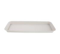 Générique Soucoupe Rectangulaire pour Pots de Fleurs en Résine Blanche, Plateau D'absorption d'eau pour Plantes D'intérieur et Jardin, Bac Inférieur Minimaliste