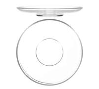 Générique Soucoupes Assiettes à Apéritifs Rondes Lot de 2 en Verre Transparent Diamètre Adapté pour Thé pour Café et Petits Snacks Réutilisable