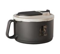 Générique Soup Bowl - 1650ml Noodle Dish, Salad Container for Packed Lunch, Fruit Server with Anti Scalding Handle, Kitchen Essen tials, Large Capacity Bowl for Home Office and School