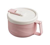 Générique Soup Bowl With Handle - 1100ml Stainless Steel Anti Scald Insulated Food Grade | Soup Mug Instant Noodles Cup With Lid | For Home Kitchen Restaurant Camping Picnic Dinner 5.9x4.13 Inch PP