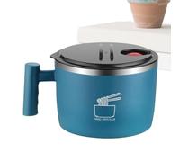 Générique Soup Containers - Stainless Steel Bowl With Lid & Handle | Soup Bowl Instant Noodle Cup Food Storage Dish Draining Container For Camping Travel Work Office