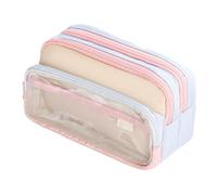 Générique Soupchée à Crayon de Grande capacité - Sac de Rangement en Toile en Toile avec 3 Compartiments pour l'école, Organisateur Portable, stylos et Fournitures, étui élégant pour Femmes, Hommes