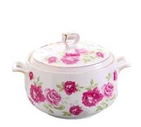 Générique Soupière Bol Avec Couvercle 3000 Ml De Soupe Tureen Avec Poignées Doubles Bol Avec Couvercle Et Anneau Rond À Soupe En Céramique Service Pour La Cuisine Ustensile Ustensile Accessoire