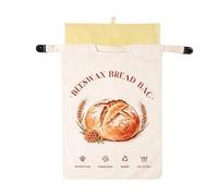 Générique Sourdough Bread Bags Natural Breathable Reusable Detahable Lining | Beeswax Homemade Bread Bags Container for Freezer Kithen Bakery Shopping Camping Party Loaf Cookie