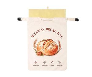 Générique Sourdough Bread Bags Natural Breathable Reusable Detahable Lining | Beeswax Homemade Bread Bags Container for Freezer Kithen Bakery Shopping Camping Party Loaf Cookie