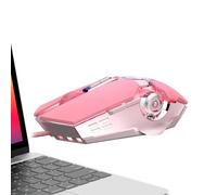 Générique Souris de Jeu Pinky,Souris de Jeu filaires, Souris programmables Souris USB Filaire silencieuse, Souris d'ordinateur USB 4 DPI réglables, enfichables pour Les Bureaux à Domicile