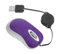 Générique Souris USB Filaire Mini Rétractable Violette Souris D’Ordinateur Portable Compacte Résolution Optique 1000 Dpi Adaptée Bureau et Maison pour Travail Précis et Confort
