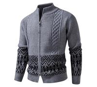 Générique sous Pull Homme Chaud,Pull DéContracté à Col Montant Motif Coupe Ample Grande Cardigan Tricoté VêTements ExtéRieur Automne Hiver pour Homme