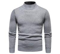 Générique sous Pull Homme Col Roulé, Pullover Homme Maille en Maille Pull en Tricote Manches Longues Sweatshirts Slim Fit Tendance Jumper Couleur Unie Style Basique Chandails Décontracté Haut