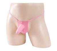 Générique sous Vetement Homme Coton - sous-vêtements pour Hommes String pour Hommes en Soie glacée Transparente Fine de Couleur Pure Nude sans Ensemble Sexy de sous-vêtements érotiques (One Size)