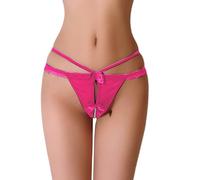 Générique sous-vêtements en Dentelle Fine, Culotte Transparente, séduisante, Massage de Perles, String Ouvert, Pantalon en T (One Size)