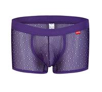 Générique sous Vêtements Homme Sexy - sous Vetement Homme Homme décontracté Solide Trou sous-vêtements Pantalon Nylon Culotte Confortable Boxeurs (Purple L)