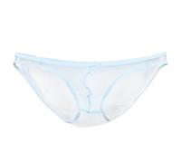 Générique sous VêTements Homme Sexy,sous-VêTements Coupe Ample Tissu Doux pour L'éTé Et L'Automne Slips éLéGants Et Polyvalents Design De Couleur Pure (Light Blue, XL)