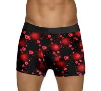 Générique sous-vêtements imprimés pour Hommes Style Bulle Rouge Short spécial Rose Moyenne Saint-Valentin (M)