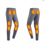 Générique sous Vêtements Thermiques Chauffants Pantalon Chauffants Électriques Rechargeables USB À 12 Z1s Couche De Base en Polaire pour Temps Froid Hiver Outdoor(Gray,2XL)