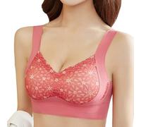 Générique Soutien-Gorge Allaitement À Ouverture Avant pour Femme Confortable Et sans Armature Modèle À Bretelles Larges Et Fonctionnel pour Les Jeunes Mamans Et Un Usage Quotidien(Red, M)