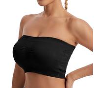 Générique Soutien Gorge avec Armature Bustier Femme sans Bretelle Grande Taille Coussinet Dos Nu Brassiere Crop Top Brassière Bandeau Complexe Bretelles Push Up Intégré Invisible