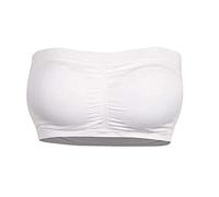 Générique Soutien Gorge Bandeau Bretelle Amovible Grande Taille Minimiseur avec Armature Scotch Poitrine Femme Soutien-Gorge sans Bretelles Push Up Invisible Dos-Nu Blanc 5XL